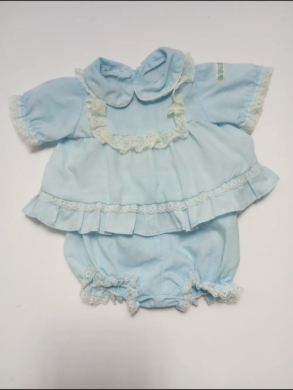 Cabbage Patch Kids Doll Clothes, Preemie Dress & Bloomers Baby Blue 7E